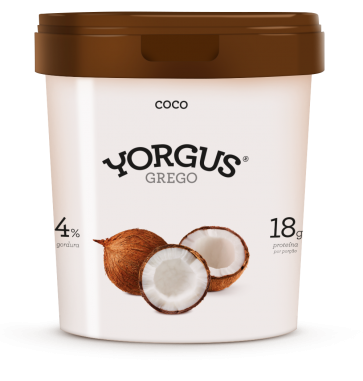 Iogurte Grego Yorgus 4% Gordura Coco 500g