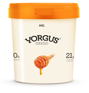 Iogurte Grego Yorgus 0% Gordura Mel 500g