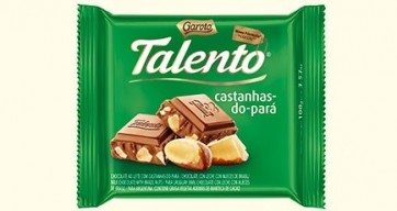 Chocolate em Barra Talento Castanha do Pará 90g