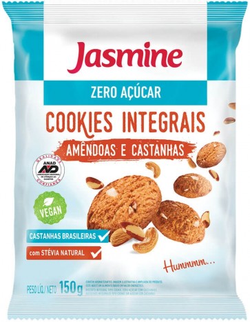 Cookies Integrais Amêndoas e Castanhas Jasmine 150g