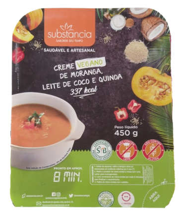 Creme Vegano de Moranga, Leite de Coco e Quinoa - 450gr