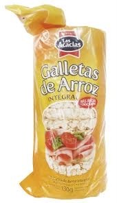 Biscoito Galletas de Arroz Integral Las Acacias 130g