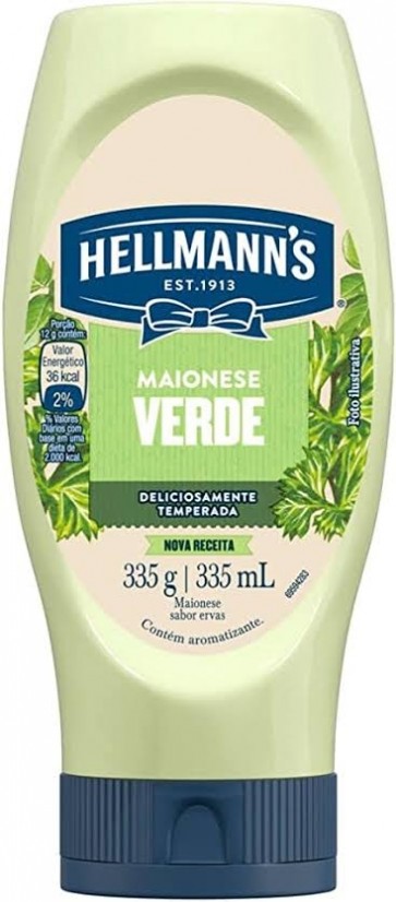 Maionese Verde Hellmanns Squeeze 335g