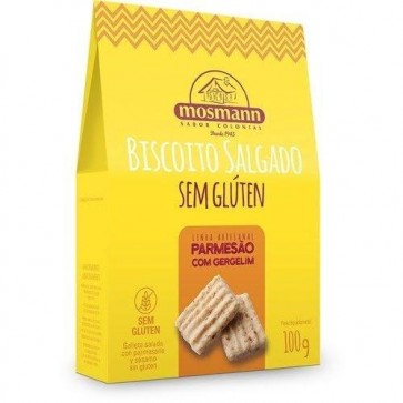 Biscoito Parmesão C/ Gergelim S/Glúten Mosmann 100g
