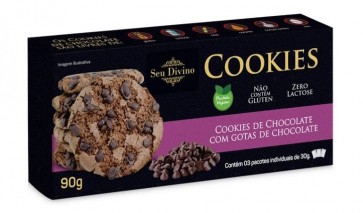 Cookies Chocolate S/Glúten S/Lactose Vegano S. Divino 90g