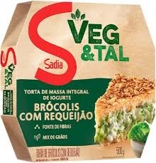 Torta de Massa Integral Brócolis c/ Requeijão Vegetal Sadia 500g