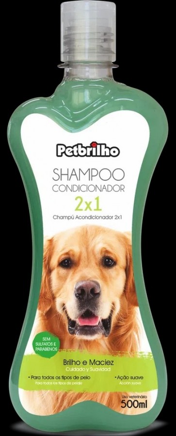 Shampoo Condicionador 2x1 500ml PetBrilho
