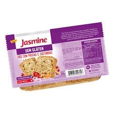 Pão com Frutas/Castanhas  Vegan s/Glúten Jasmine 350g  