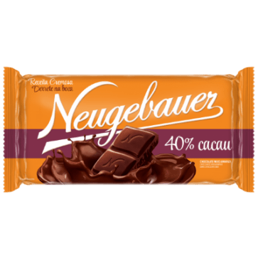 Chocolate Meio Amargo em Barra 40% Cacau Neugebauer 120g