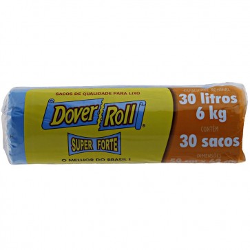 Saco para Lixo Super Forte Dover Roll 30 L c/ 30 Unidades