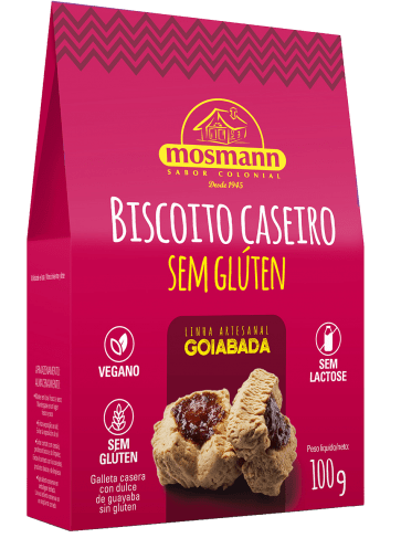 Biscoito Caseiro Goiabada S/Glúten S/Lactose Vegano Mosmann 100g
