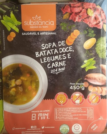 Sopa de Batata Doce Legumes e Carne - 450gr (Congelado)