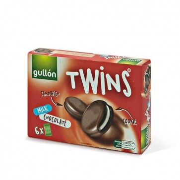Biscoito Twins Recheado Sabor Baunilha C/ Cobertura de Chocolate ao Leite 252g