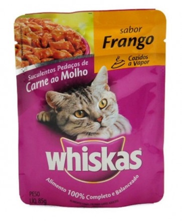 Alimento Para Gatos Whiskas Sachê Sabor Frango 85g