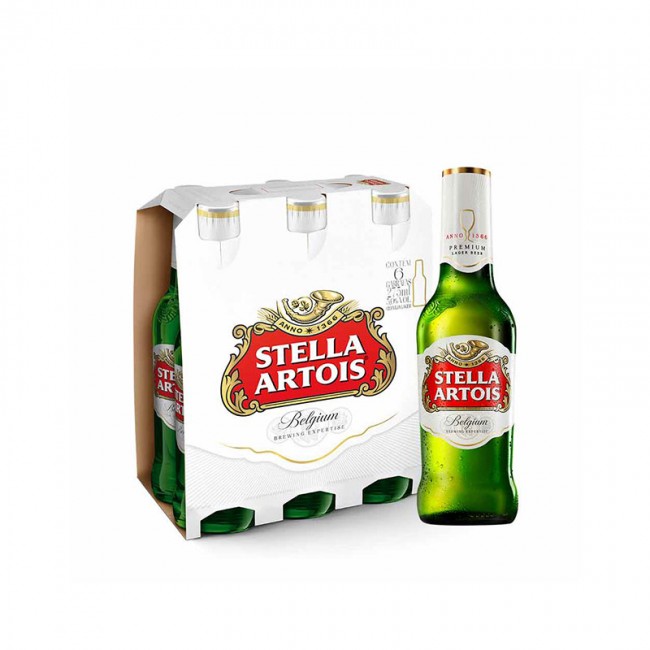 Cerveja Stella Artois pack de 330ml c/6 unidades