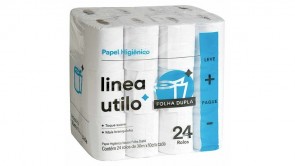 Papel Higiênico Folha Dupla  24 rolos Linea Utilo (24x30)