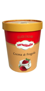 Sorvete Crema di Fragola Sorvelândia 950ml