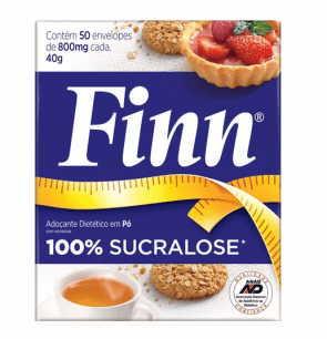 Adoçante Diético em Pó Sucralose Finn 50 envelopes