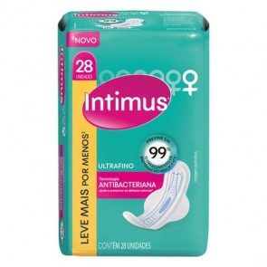 Absorvente Intimus Ultra Fino Antibacteriana C/A C/28