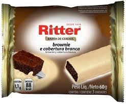 Barra de Cereal Brownie /Cobertura Branca Ritter c/3