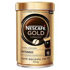 Café Nescafé Solúvel Gold/Lata Intensidade 9 100g 
