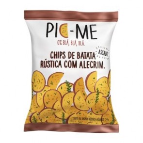 Chips Batata Rústica Com Alecrim Pic Me 34g