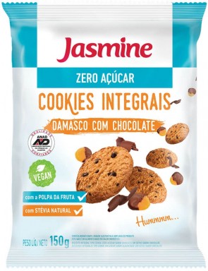 Cookies Integrais Damasco com Chocolate Jasmine 150g