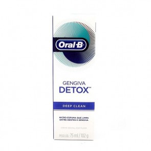 Creme dental oral-B gengiva detox depois cleam com flúor 102g 