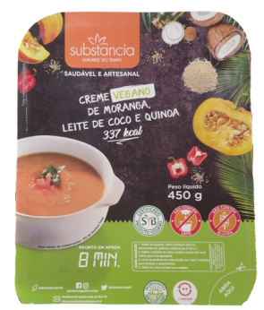 Creme Vegano de Moranga, Leite de Coco e Quinoa - 450gr