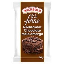 Mini Brownie Chocolate Meio Amargo Wickbold 30g