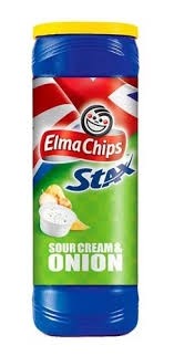 Batata Stax Sour Cream & Onion Elma Chips 156g