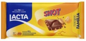 Barra de Chocolate Shot Lacta 165g