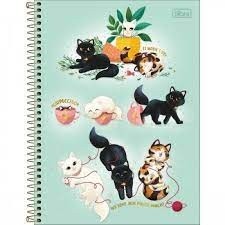 Caderno 1matéria 80 folhas Purrfect Cats Tilibra (imagem ilustrativa - variadas)