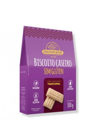 Biscoito Amanteigado S/Glúten S/Lactose Vegano Mosmann 100g