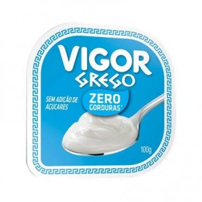 Iogurte Grego Tradicional Zero Gorduras Vigor 100g