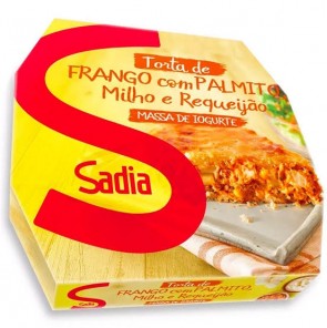Torta de Frango, Palmito, Milho e Requeijão Sadia 500gr