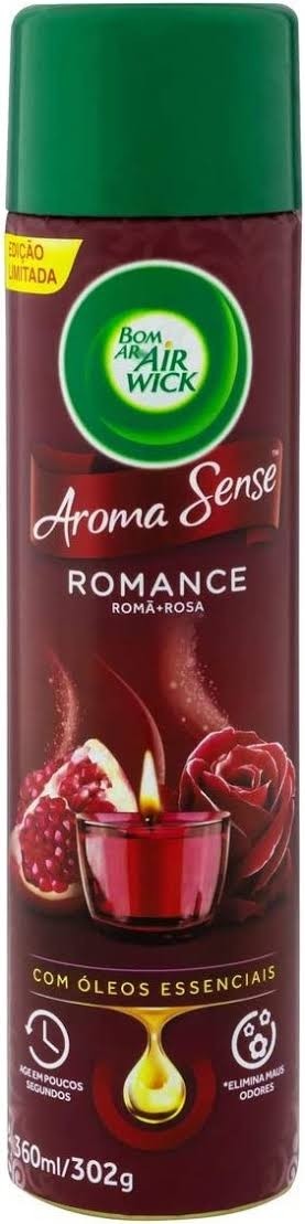Purificador Bom Ar Aroma Sense Romance 360ml