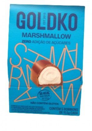 Bombom Goldko Marshmallow Zero 11,5g c/ 5 unidades