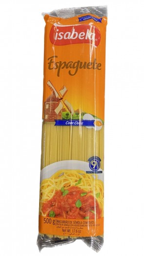 Massa Isabela Espaguete Com Ovos 500g 