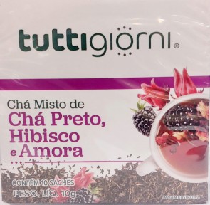 Chá Hibisco e Amora Tuttigiorni 10 sachês 