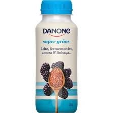 Iogurte Danone Super Grãos, Leite, Fermento Vivo, Amora e Linhaça 250g