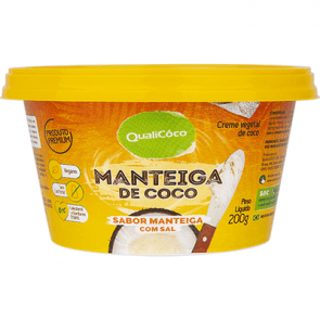 Creme Vegetal (Manteiga) de Coco c/Sal QualiCôco 200g