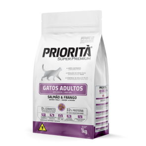 Alimento p/ Gatos Castrados Priorita Salmão/Frango 1kg