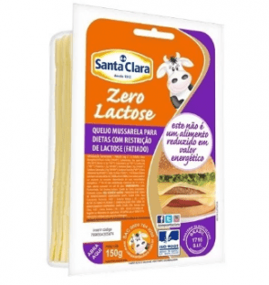 Queijo Mussarela Zero Lactose Santa Clara 150g