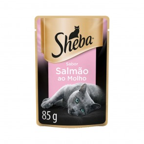 Sachê Alimento para Gato Salmão ao Molho Sheba 85g