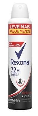 Desodorante Aerosol Antibacterial + Invisible Rexona 250ml