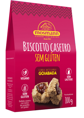 Biscoito Caseiro Goiabada S/Glúten S/Lactose Vegano Mosmann 100g