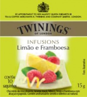 Chá Importado Twinings C/ 10 Saquinhos Limão e Framboesa