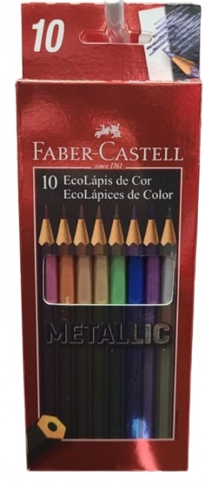 Lápis de Cor Metálico c/10 Faber Castell