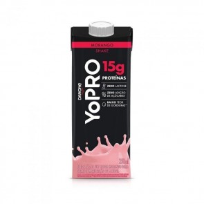 Bebida Láctea Yopro Morango 15g zero lactose 250ml